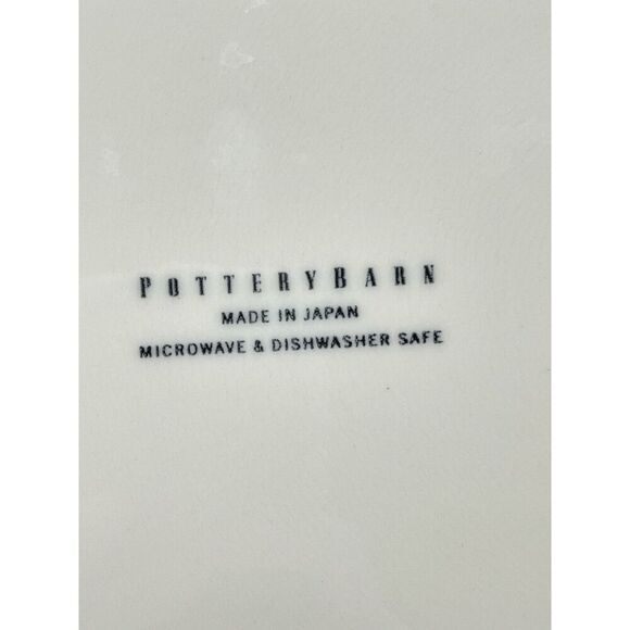 POTTERY BARN Asian Square Putty Cream Ivory Salad Plate 8” Dark Edge Japan - Picture 4 of 4